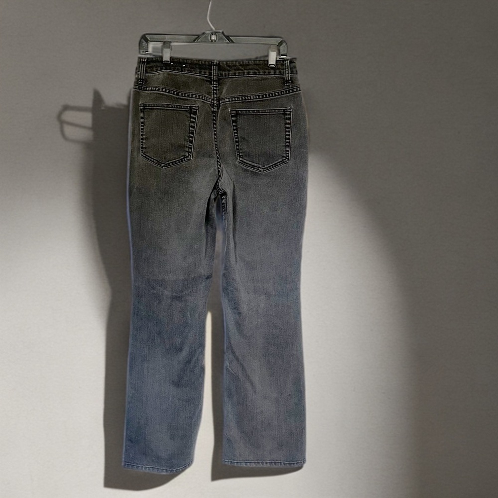 🖤 Coldwater Creek Natural Fit Dark Grey Denim Black Wash | Wide Straight | 10 - Picture 2 of 5